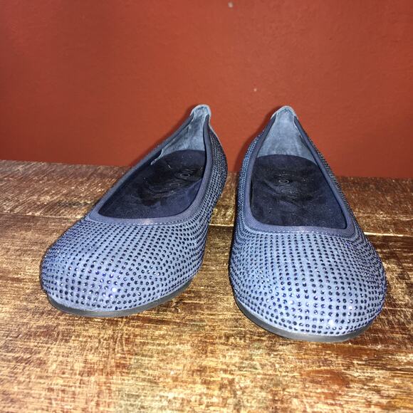 Vionic Willow Spark Ballet Slipper Shoe Navy Blue Sz 7 Rhinestone Sparkle Flat - Picture 2 of 8